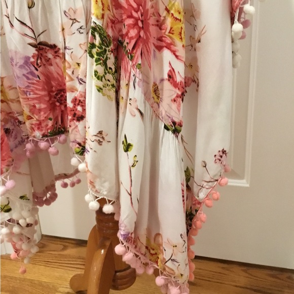 FUN Z&L SUMMERY PONCHO TOP W/ CUTE FRINGE SZ S/M - Picture 7 of 16